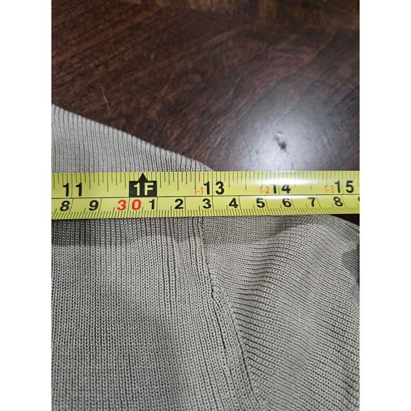 Ann Taylor 100% Silk Striped Beige Tan White Cardigan Sweater Women's Size S - Picture 5 of 7